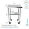 Amgood 24x24 Rolling Prep Table with Stainless Steel Top AMG WT-2424-WHEELS - alternate 3